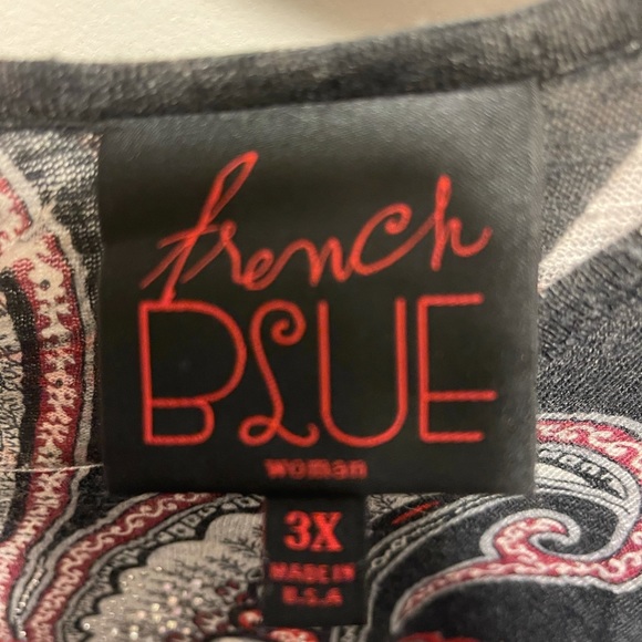 French Blue Woman Blouse - Picture 3 of 3